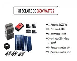 photo de SAKO KIT SOLAIRE de 9600w /Panneaux/batteries/onduleur 5 Kva/48V