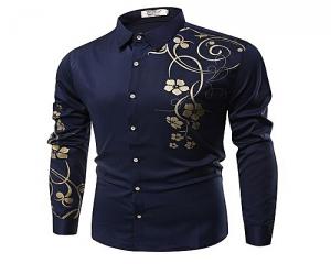 photo de Men Long Sleeve Shirt - Dark Blue