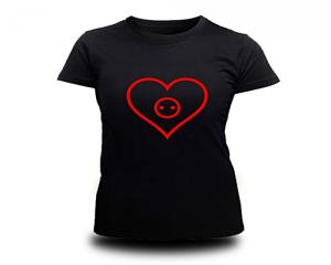 photo de T Shirt Mixte Manches Courtes Spécial Amoureux - Noir