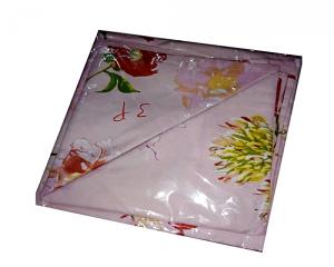 image de Drap Motif Fleur - 3 Places - Rose